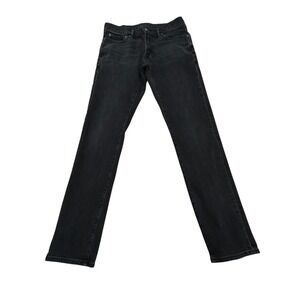 Abercrombie Fitch Langdon Skinny Jeans Mens 30x32 Black Stretch Denim Distressed